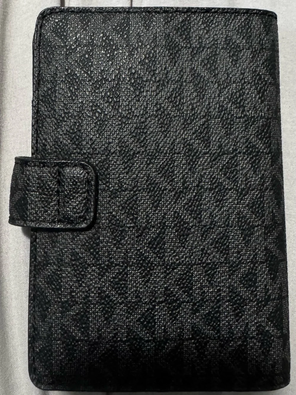 Michael Kors Black Signature Logo Passport Cover